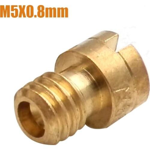 Motorcycle Carburetter 5mm Main Jet Round Head M5X0.8mm Size 60-112 For Carb Carburetor 125cc 150cc 152QMI 157QMJ Scooter Moped