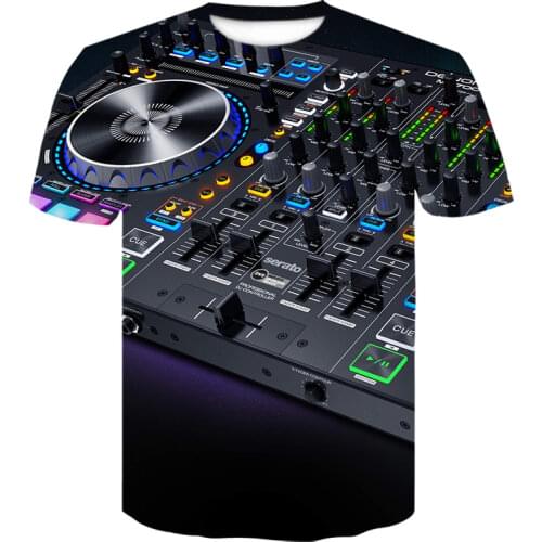 2020 Summer mens t-shirt DJ LED Light T-shirt Punk Clothing CD Tshirt Tops Tee Men Funny 3d printed t shirt Casual tops tees