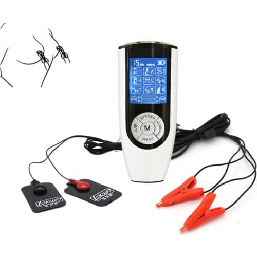 Electric Shock Nipple Clamps Breast Massager BDSM Bondage E-stim Clitoris Clips Stimulation Massage Pad Kit Adult Games Sex Toys