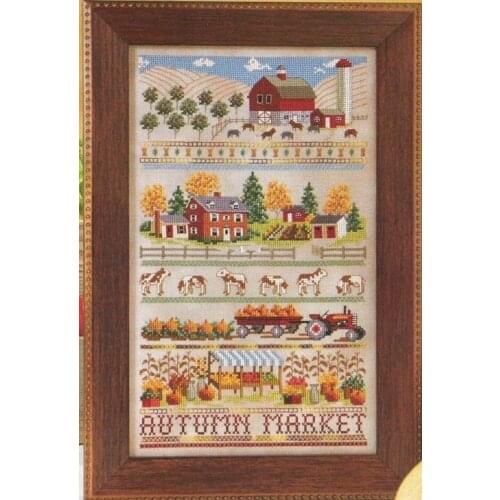 A-MM Gold Collection Counted Cross Stitch Kit Cross stitch RS cotton with cross stitch The autumn of the farm
