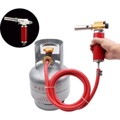 New Flame Gun Torch Adapter Gas Burner Camping Cooker Gas Torch Adapter Use to Connect Gas Tank For Cooking Camping Outdoor Tool