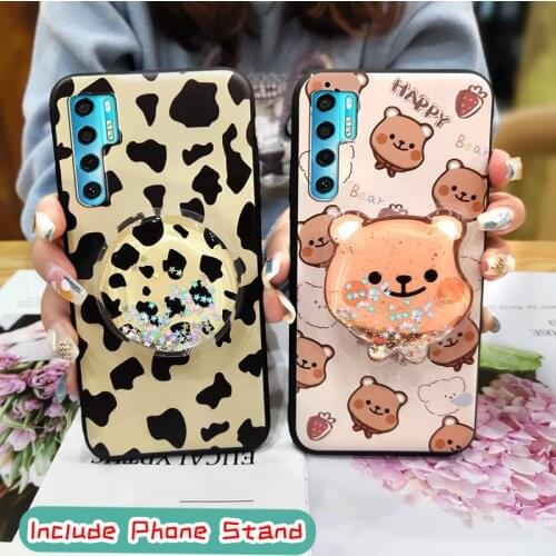 Foothold Back Cover Phone Case For TCL 20 Pro 5G Silicone New Arrival TPU Fashion Design For Woman