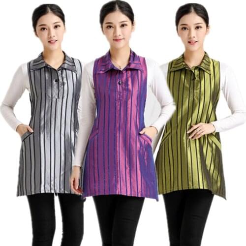 Professional Hairdressing Apron Vertical Stripes Korean Fashion Lapel Smock Barber Shop Hairdresser Assistant Technician Apron