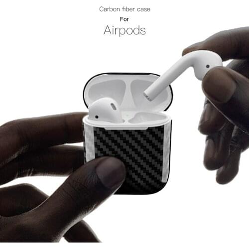 Carbon Fiber Shockproof Dropproof Protective Case for Apple AirPods Earphone Case Protective Cover for AirPods