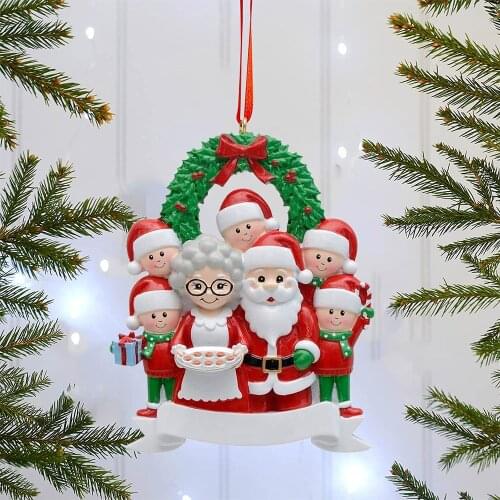 DIY Christmas Ornaments Personalized Decoration With PVC Hanging Pendants For Family Party Santa Claus Gift for Home