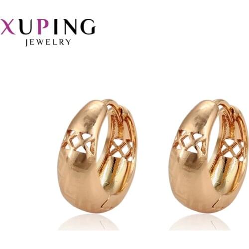 Xuping Classic Simplicity Hoop Earrings With Environmental Copper for Women Special Mothers Day Gifts Jewelry 97054