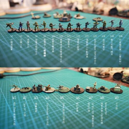 Super mini painted pvc figure model 1 / 72 German winter infantry 12 pcs/set