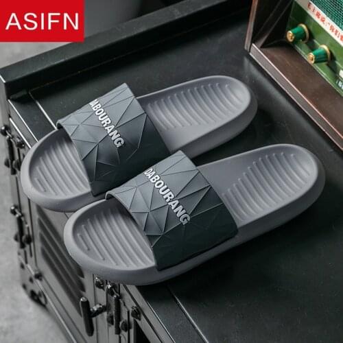 ASIFN Fashion Beach Slippers Summer Outdoor Mens Indoor Male Soft Bottoms Non-slip Women Shoes Pantoufle Homme Men Slides