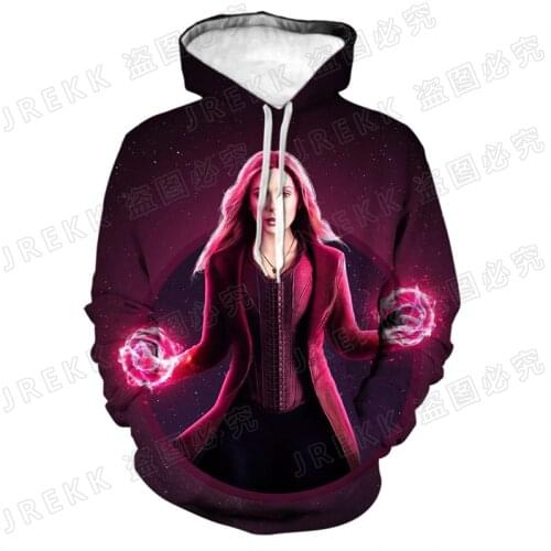 Marvel Wanda Django Maximoff 3D Print Cool Hoodies Men Women Children Sweatshirts Fashion Streetwear Coat Unisex Clothing