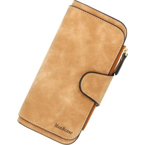 Ultra-thin Leather Women Wallets Sweet Matte Long Wallet Lady Magnet Snap Phone Wallet Lady Card Holder Fresh Girls Coin Purse