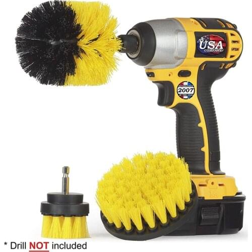 Shower Cleaning Rotary Drill Brush Kit Power Brush Scrubber for Bathroom Automobile Tire Wheel Electric Drill Brush