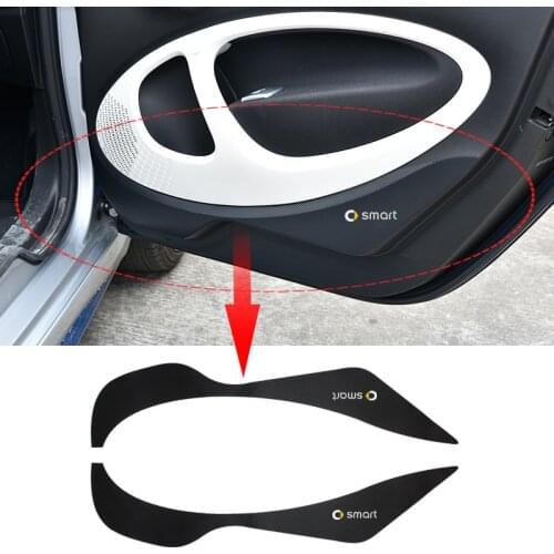 Door protection sticker Carbon fiber texture decoration for new smart 453 fortwo forfour Anti-scratch modification accessories