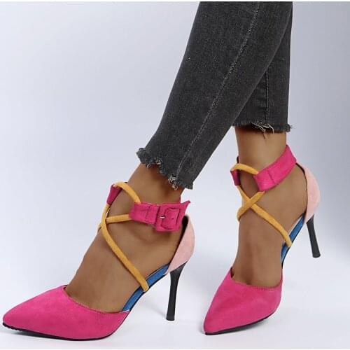 Top Quality Women Pumps Ankle Strap Thin High Heels 2021 New Fashion Luxury Women Shoes Wedding Bridal Shoes Woman