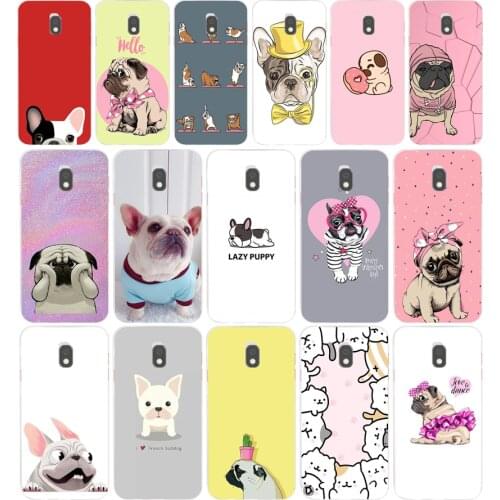 106AA Pug French Bulldog gift Soft Silicone Tpu Cover phone Case for Samsung Galaxy J2 J4 Prime J6 Plus J7 2016 2017 case