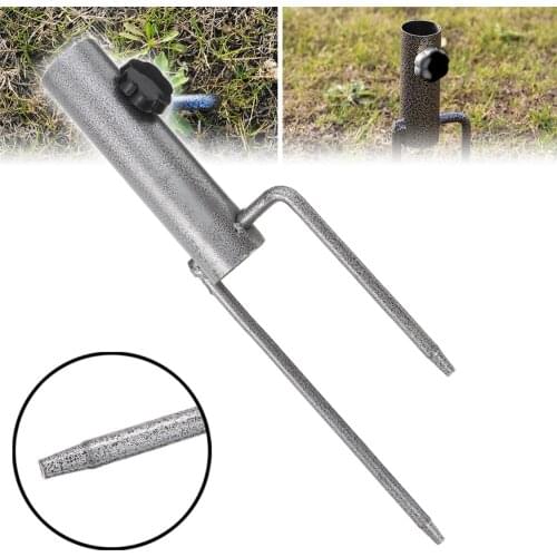 Lawn Mandrel Outdoor Garden Lawn Mandrels with Handle Holder for Parasol Umbrella 1PC