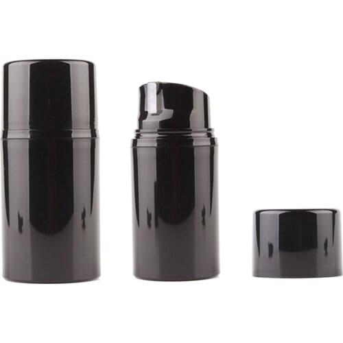 12pcs 30ml 50ml 80ml 100ml 120ml 150ml Empty Airless Lotion Cream Pump Bottle Black Skin Care Personal Care Travel Containers