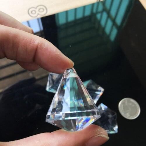 1X Chandelier Clear Glass Crystal Faceted Ball Lamp Prism Pendant Suncatcher Faceted Haning Ornament