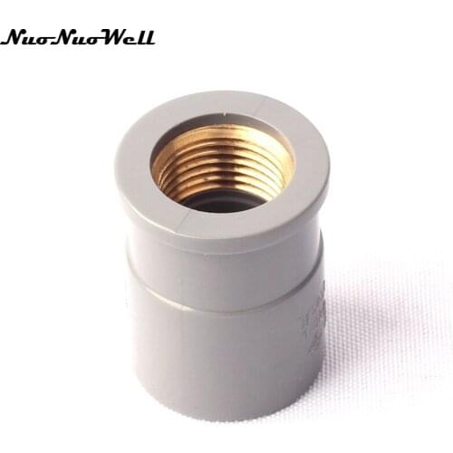 2pcs NuoNuoWell PVC 1/2"-25mm Hose Brass Female Connector for Garden Micro Drip Irrigation Watering Aquarium Water Tank Parts