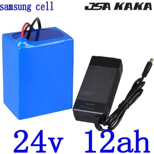 24V 12AH 350W Electric Bike Battery 24V 12AH Lithium ion Battery use samsung cell 24V 250W lithium ebike battery with 2A charger