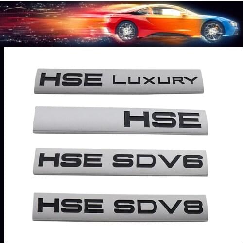 3D HSE SDV6 SDV8 LUXURY Hood Fender trunk Bonnet Emblem Badge Sticker for Ranger Rover Sport SV Autobiography Freelander Evoque