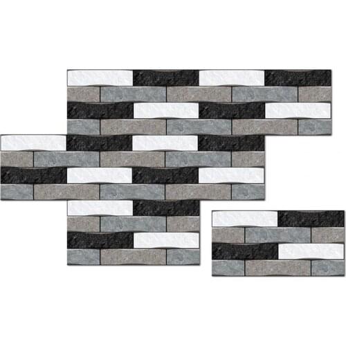 6Pcs 3D Marble Pattern Wall Sticker Waterproof Self Adhesive Tile Room Decals