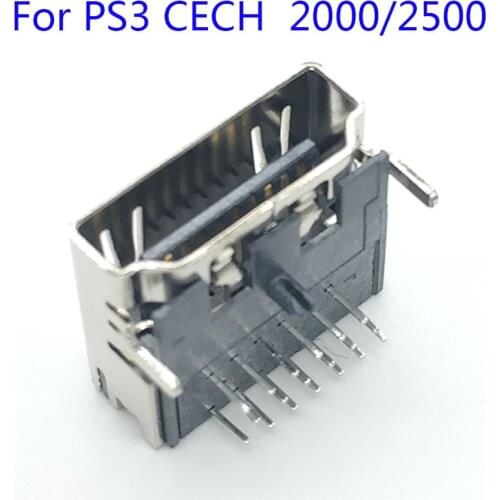60PCS Replacement HDMI-compatibl Socket Port For Sony Playstation 3 PS3 CECH-2000 2500 HD Port Socket Interface Connector Jack