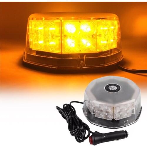 32 LED Round 12V Car Truck Emergency Flashing light Police LED Warning Strobe lamp Beacon vehicle roof safety signal lighting