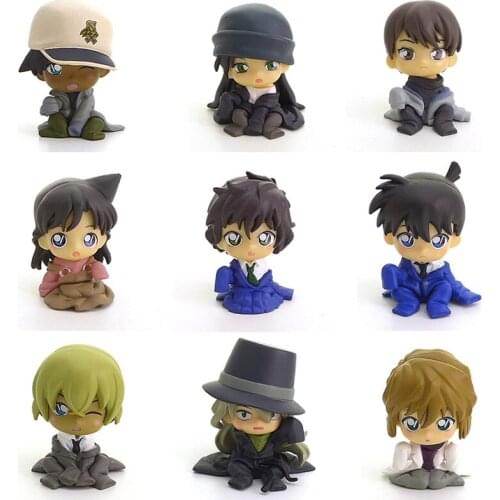Bandai Animation Detective Conan Morofushi Hiromitsu Hattori Heiji Furuya Rei Gin PVC Model Toy