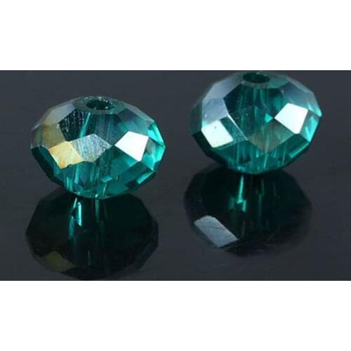 100PCS 8MM Austria Crystal Bead Rondelle Loose Faceted Glass Beads Spacers Beads for Bracelet Jewelry Making