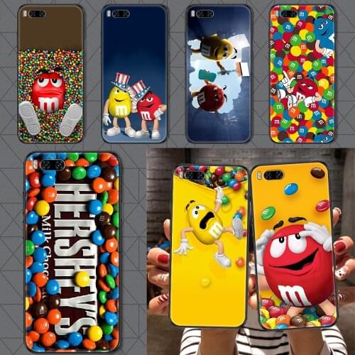 M&Ms Chocolate Brand Phone case For Xiaomi Mi Max Note 3 A2 A3 8 9 9T 10 Lite Pro Ultra black luxury back tpu bumper 3D coque