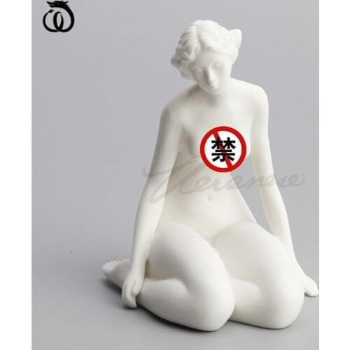 Nude Fat Girl Art Sculpture Home Decor Naked Lady Character Statue Ceramic Craft Ideas Desk Room Decoration Birthday Gift R7194