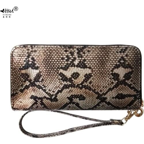 Hot Sale Fashion Vintage Snake Serpentine Wallet Purse Bags Bag Women PU Leather Womens Clutch Wallets free Gift free shipping