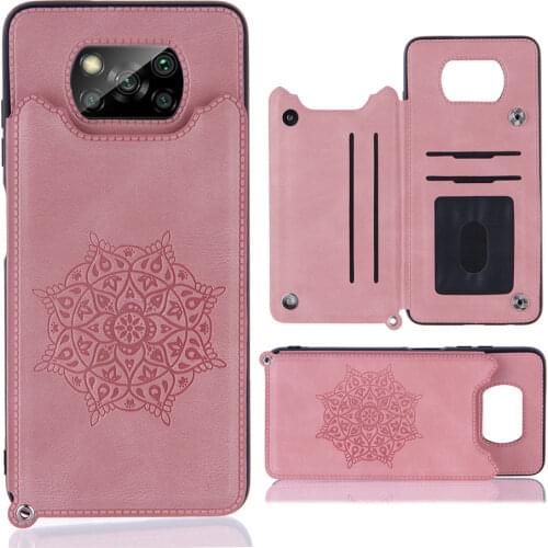 For Case Xiaomi Pocophone X3 NFC X 3 Pro Magnetic Card Back Panel Cases Cover For POCO X3 NFC Wallet Case Mi Poco X3 Pro Cover