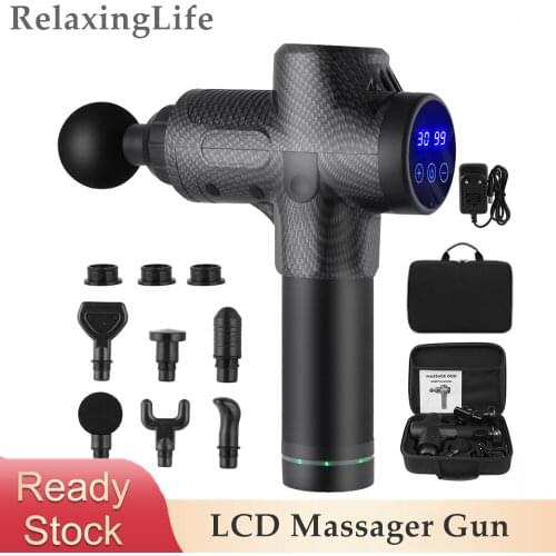 RelaxingLife 30 Speed Massage Gun Tissue Percussion Pain Relief Body Neck Muscle Exercising Relaxation Slim Shaping Fascia Gun