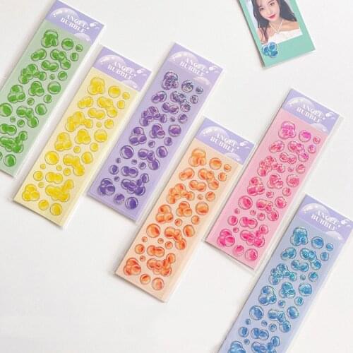 1pcs Cute Laser Bubble Stickers Stationery Decorate Material Mobile Planner Stickers