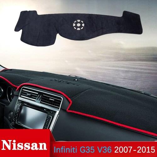 For Infiniti G37 G35 G25 2007~2015 Sedan Coupe Anti-Slip Mat Dashboard Cover Dashmat Accessories for Nissan Skyline Q40 V36 CV36