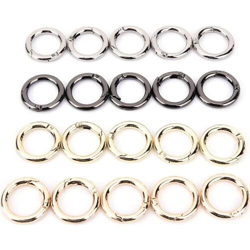 Alloy 5 points spring ring buckle luggage accessories O-ring key ring clip push trigger spring hook carabiner outdoor tools