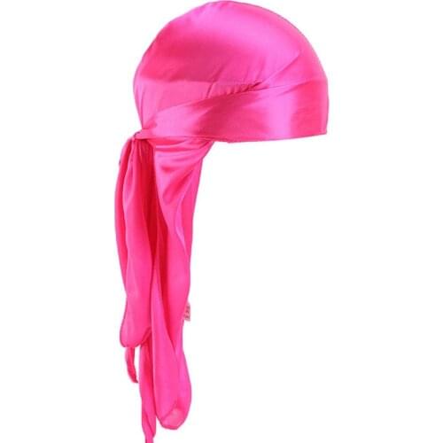 Silky Durags Bandanas Wigs Doo Biker Headwear Pirate Hat Extra Long Tail Du-Rag Satin Durag Turban Cap Headband Hair Accessories