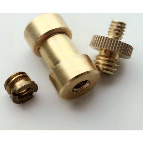 Feleto Gold 1/4" to 3/8 Screw Camera Tripod Convert Male Female EB BE Screw Mount Adapter Nut for Tripod Monopod Plate Ballhead