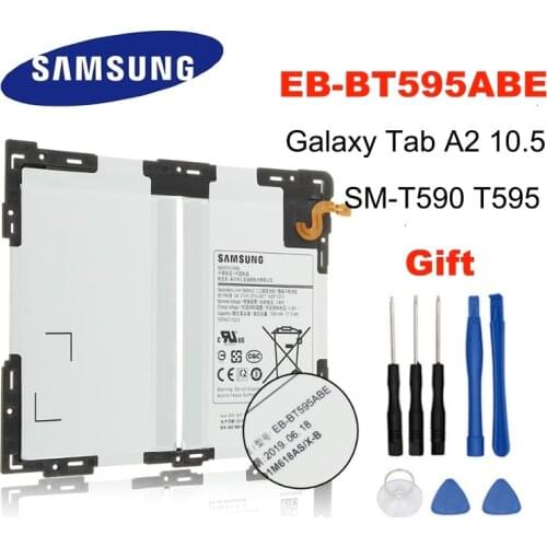 Samsung Galaxy Tab A2 10.5 SM-T590 T595 Replacement Batteries SAMSUNG Original Tablet Battery EB-BT595ABE 7300mAh + Free Tools