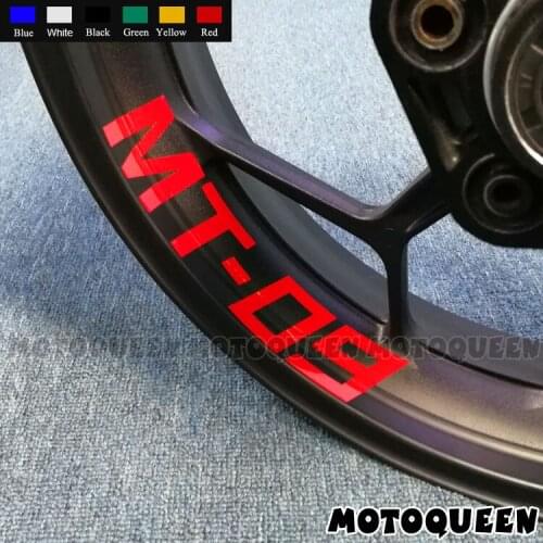 8 X Custom Iner Rims Decals Wheels Reflective Stickers Stripes Waterproof Motorcycle MotorBike For YAMAHA MT-09 MT09