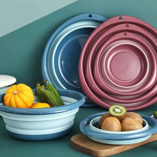 Wash Bucket Folding Bucket Portable Camping Washbasin Folding Basin Silicone Washbasin Collapsible Fishing Car Cleaning Supplies