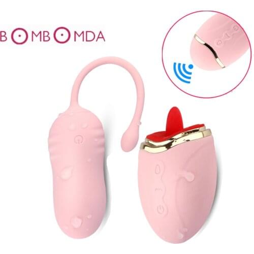 Waterproof Silent Tongue Vibrators Wireless Remote Control Love Eggs Vibrator G Spot Prostate Massager Bullet Vibrator Sex Toys