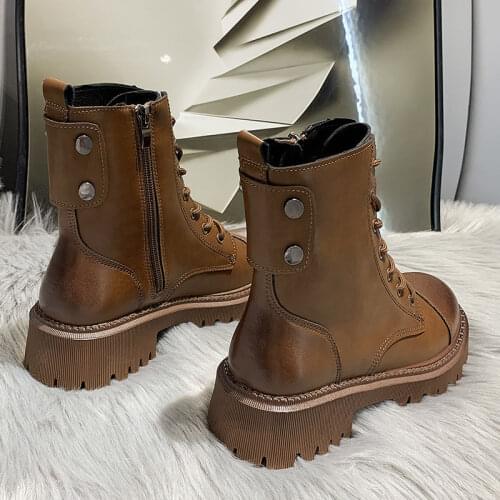 INS HOT Women Ankle Boots Cowhide Upper Shoes Autumn and Winter Ladies Boots Long Boots Elastic Boots Short Boots Snow Boots