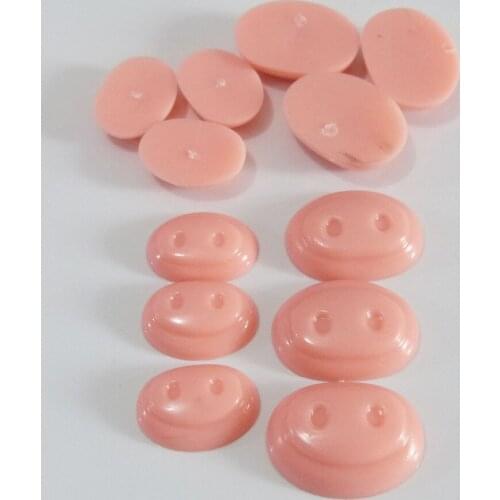 100pcs/lot--- 20x27mm-25x34mm flesh color animal flat nose plastic doll nose for diy plush toy findings--size option