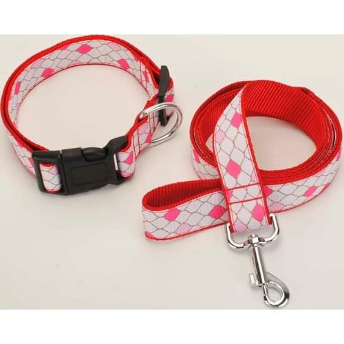 2 Set for Dog Leash & Dog Collar,1 Inch Piano Keys/bows/diamond Pattern Printed Ribbon Can Be Customized