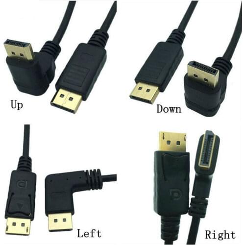 30cm DisplayPort DP Display Port Male 90 Degree Angled to Fmale Extension Cable for CRT LCD Projectors