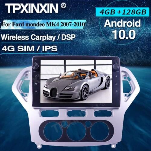 For Ford mondeo MK4 2007-2010 Android Car Radio 4+128G Car Multimedia Player Head unit Radio Car GPS Navigtion Wireless Carplay