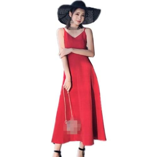 B3859 2020 summer new fashionable temperament womens back bow show thin dress cheap wholesale