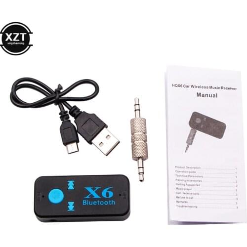 Bluetooth Car Kit 4.1 Wireless USB Receiver Audio Adapter 3.5mm Jack AUX TF Card Reader Microphone Hands free call Support